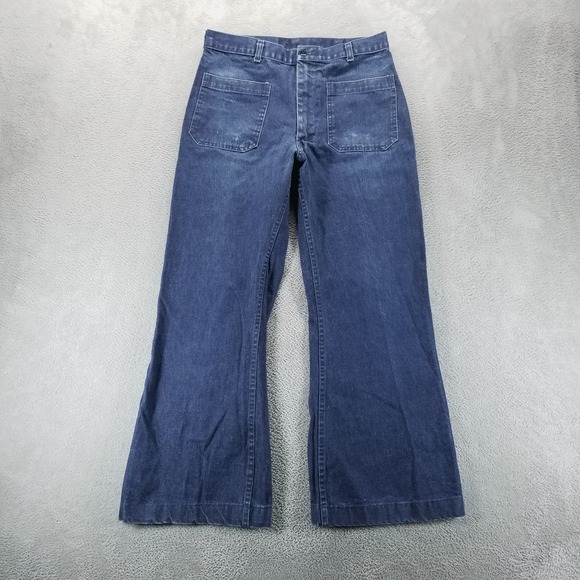 VTG US Navy Jeans Mens 33x30 Trousers Utility Denim Type II Military 1960s